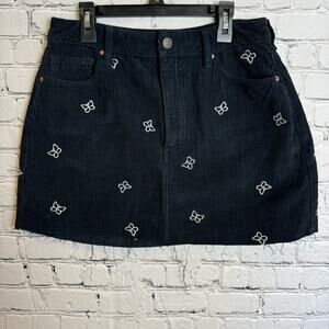 PacSun Mini Skirt Corduroy‎ Butterflies Size Small/28